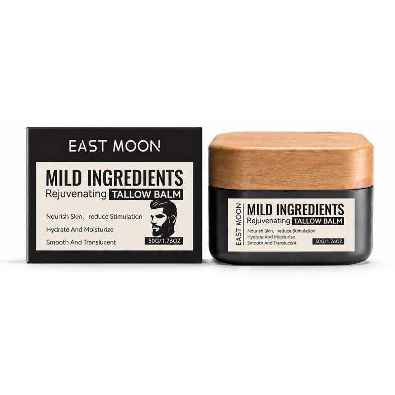 Tallow Balm Facial Moisturizer, Men'S Rejuvenating Tallow Balm, Hydrating & Soothing Face Cream, Mild & Non-Irritating, Fast-Absorbing, Continuous Moisturizer for Men with Dry & Sensitive Skin