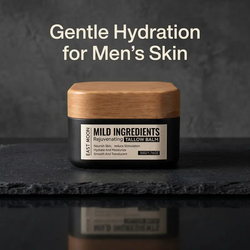 Tallow Balm Facial Moisturizer, Men'S Rejuvenating Tallow Balm, Hydrating & Soothing Face Cream, Mild & Non-Irritating, Fast-Absorbing, Continuous Moisturizer for Men with Dry & Sensitive Skin